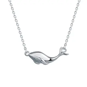 Ocean Sea Whale Pendant Necklace 925 Sterling Silver Personalized Design Animal Charm Fine Jewelry Wholesale