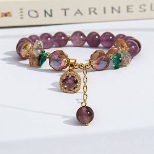 Manufacturer's Trendy Amethyst Natural Stone Beaded <strong>Bracelet</strong> for Friendship Best Friends <strong>Sister</strong> Lucky Beads Perfect Gift Idea - Product Image 2