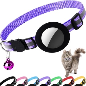 Collier pour chat avec étui de protection pour traceur anti-perte, accessoires pour chien, collier réfléchissant pour animaux de compagnie, fournitures pour animaux - Product Image 1
