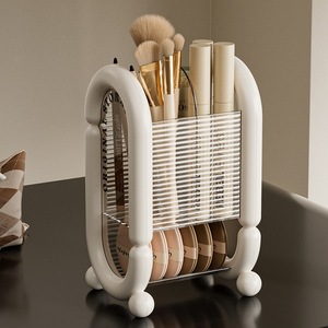 Support de rangement pour pinceaux de maquillage, organisateur de cosmétiques en plastique transparent, boîte de rangement de beauté de bureau pour outils de maquillage - Product Image 2