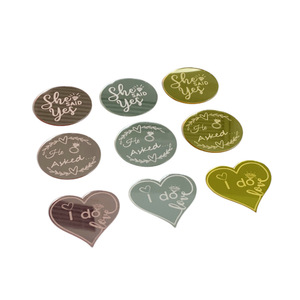 <span class=keywords><strong>2023</strong></span> proposta di matrimonio decorazione per feste disco per torta nuziale ha detto di sì I Do Cupcake Toppers - Product Image 2