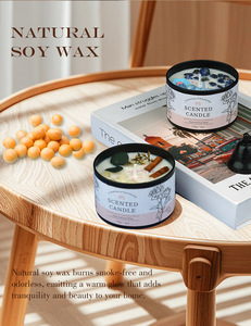 Velas Aromáticas de Cera de Soya en Vasos de Cristal de Lujo, Fragancia <span class=keywords><strong>para</strong></span> el Hogar, Regalo Perfecto <span class=keywords><strong>para</strong></span> <span class=keywords><strong>Mujeres</strong></span>, Venta al Por Mayor - Product Image 3