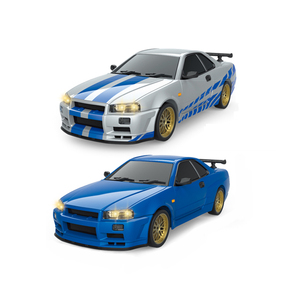 LDRC 1:18 Auto Drift RC 4WD - Pronta All'uso (RTR) - Bianca Con Luci E Ribaltabile