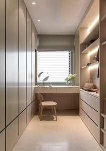 Dressing Moderne de Luxe Sur Mesure avec Éclairage LED, Armoire Intégrée en Verre Écologique Grande Capacité pour Villa et Appartement - Product Image 3