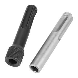 Conector de mango Emagi Sds, adaptador de taladro percutor redondo a cuadrado para taladro eléctrico, perforación de mampostería, acabado plateado con 40% de cromo - Product Image 2