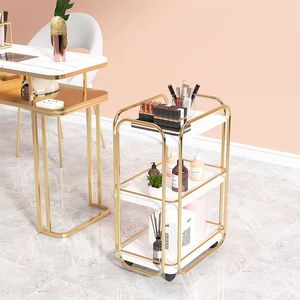 Beauty Salon Rolling <b>Tool</b> Cart, Hand Push Treatment Storage <b>Trolley</b> with Rack - Product Image 1