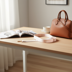 Cinghia in tessuto da 4 cm con freccia rosa chiaro per accessorio borsa - Product Image 2