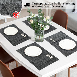 دائم المنسوجة البلاستيك PVC الحصير مكان الفينيل مع جيوب السكاكين - Product Image 6