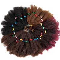 Cheveux synthétiques doux pré-étirés Yaki Afro Kinky Twist Marley pour tresses avec double trame machine