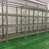 Chariot de manutention robuste à 5 niveaux en acier, verrouillable en sécurité, capacité de charge 3000 kg, renfort antisismique pour rayonnage d'entrepôt