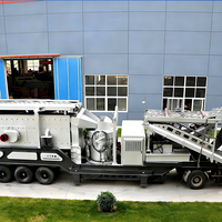 Ligne de production mobile de concassage de pierres, concasseur à cône pour calcaire, basalte, granit, 200t/h, roulement moteur, engrenage, moteur AC, industrie minière
