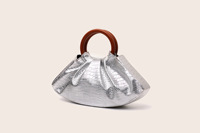 Metallisch plissierte Wolkentasche & luxuriöse geraffte Abendclutch & moderne klassische Falt-Handtasche & elegante Party- und Bankett-Handtasche