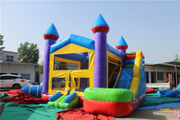 Château Gonflable en Gros pour Enfants, Aire de Jeux Gonflable pour Enfants, Château de Dessin Animé avec Toboggan, Structures Gonflables pour Fêtes