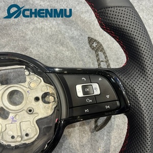 Nouveau modèle direct usine : Cuir perforé pour VW Golf 5 6 7 R MK5 MK6 MK7 MK7.5 <span class=keywords><strong>GTI</strong></span> <span class=keywords><strong>Polo</strong></span> Passat B8, Plug and Play, Rayures Rouges - Product Image 4