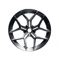Nouvelle jante forgée monobloc HEH entièrement polie à 5 branches en Y, 18-22 pouces, 5 trous, PCD personnalisé, déport J, moyeu monobloc léger de course en 6061-T6