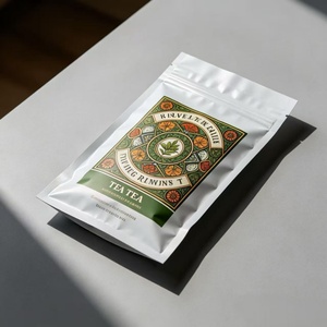 Reusable Small Resealable <b>Zip</b>-Pouches Food Grade Plastic Coffee Tea <b>Bag</b> Packaging for Samples and Trials - Product Image 3