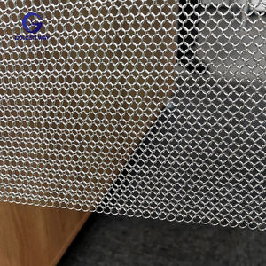 ผ้าม่านตาข่ายโลหะแบบเกลียวสำหรับตกแต่งม่านห่วงโซ่ตกแต่งเทคนิคเชื่อมบริการประมวลผลหน้าจอตัดตามแบบ - Product Image 2