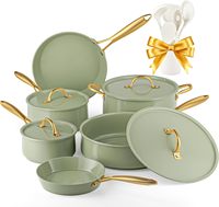Ensemble de 10 ustensiles de cuisine en céramique, ensemble de casseroles et de poêles antiadhésives |   Ensembles d'ustensiles de cuisine non toxiques