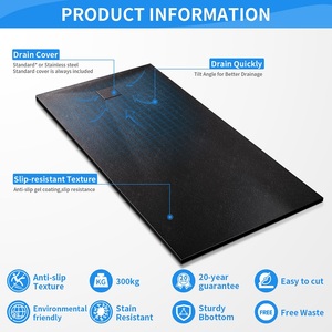 Bandeja <span class=keywords><strong>de</strong></span> <span class=keywords><strong>ducha</strong></span> <span class=keywords><strong>de</strong></span> pie libre antideslizante negra mate <span class=keywords><strong>de</strong></span> alta calidad bandeja <span class=keywords><strong>de</strong></span> <span class=keywords><strong>ducha</strong></span> Smc rectangular <span class=keywords><strong>de</strong></span> esquina <span class=keywords><strong>de</strong></span> baño - Product Image 5