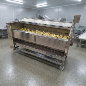 New Automatic Root <b>Vegetables</b> Cleaning Machine PLC Core Components SS304 Stainless Steel Roller <b>Brush</b> <b>Vegetable</b> Washing Machine - Product Image 3
