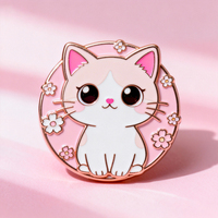 Fabricant chinois de badges personnalisés ronds en métal de haute qualité, plaqués argent, avec paillettes, émail personnalisé, épingles rigides