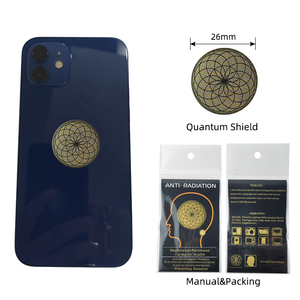 Pegatina HOONNI Flor de la Vida en Oro de 24K, Escudo Cuántico HOONNI con Iones Negativos, Pegatina Anti Radiación EMF para Teléfono Celular - Product Image 3