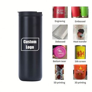 Gobelet isotherme en acier inoxydable de 17 oz avec logo personnalisé, double paroi, isolation sous vide, avec couvercle, pour café, thé, bureau, voyage - Product Image 5