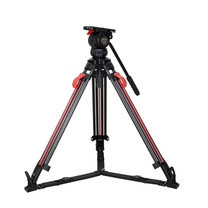 El más nuevo trípode de cámara <span class=keywords><strong>DSLR</strong></span> de bloqueo de un clic CCTV profesional Jiepai V6 con cabeza fluida - Product Image 2
