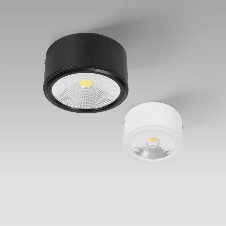 Luz descendente LED COB con controlador, producto nuevo, montado en superficie de aluminio, 7W, 10W, 15W, 30W