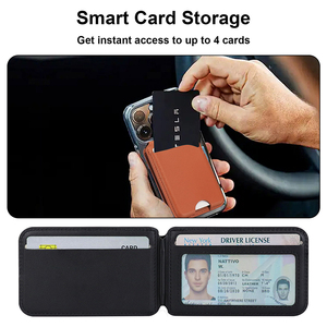 Supporto Pieghevole Multifunzionale Personalizzabile, <span class=keywords><strong>Porta</strong></span> Carte, Portafoglio, Custodia per Telefono, Anti-RF, Fermasoldi - Product Image 3