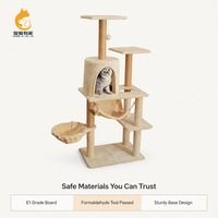 Árbol rascador para gatos de lujo, moderno y clásico, de varias capas, con hamaca, casa para gatitos, poste rascador interactivo de sisal y cartón de felpa