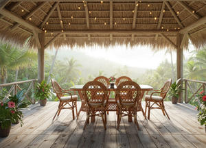 Juego de Comedor JAVA de Ratán/Mimbre, Diseño Tradicional, Cómodo, para Apartamentos y Hoteles, de Indonesia - Product Image 6