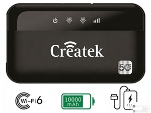 Routeur sans fil double bande <span class=keywords><strong>Createk</strong></span> M100 2.4G 5.8G, routeur Wifi 4g avec batterie externe 10000mah, point d'accès mobile 150mbps, pare-feu VPN - Product Image 2