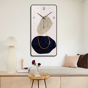 Moderna decorazione per la casa galleria contemporanea <span class=keywords><strong>pittura</strong></span> murale a forma astratta stampata nordica geometrica orologio minimalista stile nordico - Product Image 3