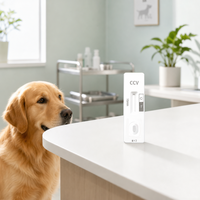 Cassette de test rapide d'antigène du coronavirus canin vétérinaire, précision de 98,69 %, certifiée CE, kit de test CCV à l'or colloïdal pour chiens