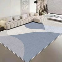 Tapis moderne à poils courts, design géométrique, fabrication mécanique, luxe léger, doux, antidérapant pour salon et maison