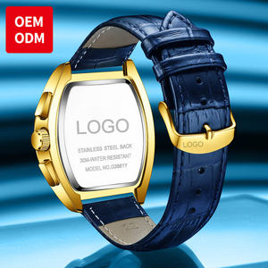 Reloj de Cuarzo Cronógrafo de Cuero con Fase Lunar, de Lujo, Alta Calidad, con Logotipo Personalizado, Original de Fábrica, OEM ODM, para Hombre - Product Image 3