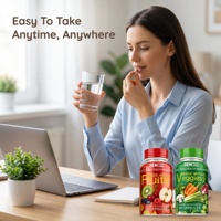 OEM Vegan Fruit & Groente Capsules voor Volwassenen met Natuurlijke Voedingsvezels, 90 Capsules/Fles, 3 Capsules per Dag voor Verbeterde Immuniteit