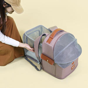 गर्म बिक्री आउटडोर पालतू आरामदायक बड़ी क्षमता नायलॉन बिल्ली बैकपैक जिपर पोर्टेबल ट्रैवल पालतू कैरियर बैकपैक बैग बैग - Product Image 4