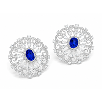 Boucles d'oreilles clous en argent 925 plaqué or 18 carats avec zircon de UM Jewelry pour le quotidien et les cadeaux d'anniversaire de mariage