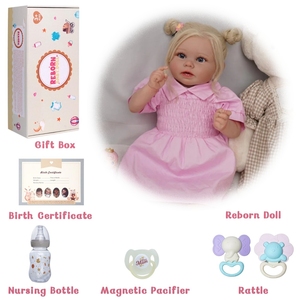 Babeside 50cm realistico in Silicone Reborn Baby Doll giocattolo morbido per le ragazze vero e proprio tocco morbido vinile realistico con il Torso di stoffa - Product Image 5