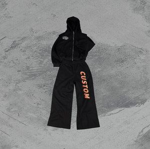 Conjunto de Sudadera con Capucha y Pantalones Deportivos Extra Grandes para Hombre, Estilo Lavado Ácido, Bordado con Estampado de Felpa 100% Lana, Otoño, Personalizado al por Mayor - Product Image 5