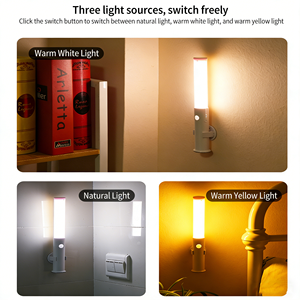 Luz con Sensor de Movimiento, Recargable, Magnética, Luz LED con 3 Temperaturas de Color, Encendido/Apagado Automático, Luz Nocturna para Sala de Estar, IP20 - Product Image 4
