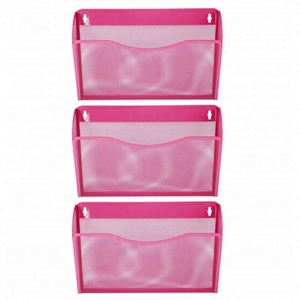 Wall Mounted Detachable 3 Tiers Hanging <b>File</b> Organizer Metal Mesh Magazine Document Holder With Screws - Product Image 2