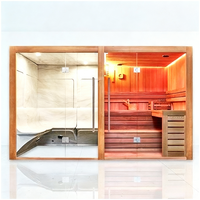 Sauna infrarouge intérieur en cèdre rouge canadien à faible EMF, cabine de spa à domicile pour 4-5 personnes, relaxation et récupération musculaire, norme américaine