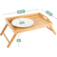 Support pour ordinateur portable réglable en hauteur avec pieds pliants Table pour ordinateur portable stockée pour lit pour bureau à domicile