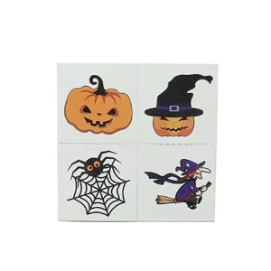 Directo de fábrica Halloween Hombre <span class=keywords><strong>Lobo</strong></span> dientes calabaza miedo brillo en la oscuridad tatuaje pegatinas para fiestas - Product Image 3