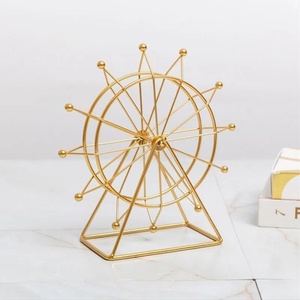 Decoración Creativa de Lujo para el Hogar, Adornos Modernos para Sala de Estar, Artesanía Decorativa Hecha a Mano, Rueda de la Fortuna Luminosa Giratoria - Product Image 6