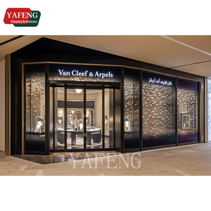 カスタマイズ可能なステンレス鋼とガラスのジュエリーディスプレイキャビネットLED照明付き装身具とジュエリーの豪華なショーケース - Product Image 1