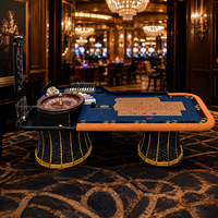 Table de Roulette Professionnelle de Luxe SUCCESSOR avec Plan de Jeu de Poker et Rail en Cuir Premium